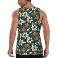 thumbnail image 3 of Easygdp Lilies Flowers Men's Tank Top, Sleeveless Muscle T Shirts, Breathable, Quick-Dry, Loose for Gym, Running, Fitness - Small, 3 of 9