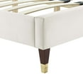 thumbnail image 5 of Modway Leah Chevron Tufted Performance Velvet Queen Platform Bed in White, 5 of 8