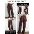 thumbnail image 3 of Asyoly Womens Solid High Waisted Cargo Pants Wide Leg Casual Pants Combat Military Trouser with 6 Pockets US 4-18, 3 of 6