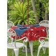 thumbnail image 4 of Outdoor Tablecloth with Umbrella Hole Zipper 4th of July Round Tablecloth 60" Waterproof Outside Table Cloth Red Independence Day White Blue Stars Patio Table Cover Tablecloths for Picnic Party, 4 of 8