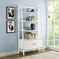thumbnail image 2 of Allora 38" 4 Shelf Ladder Bookcase in White, 2 of 7