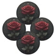 thumbnail image 2 of IAUYY Set of 6 Round Placemats for Dining Tables Heat-Resistant and Wear-Resistant DIY Printing Design Table Placemats，Applicable for Christmas Gothic Rose, 2 of 7