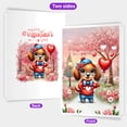 thumbnail image 2 of Happy Valentine’s Day Adorable Dachshund Puppy Holding Heart Balloon 5x7in Folded Greeting Card Wiener Dog Lover Gifts Idea Single Note Card with Envelope - 00030, 2 of 5