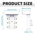 thumbnail image 3 of Oimcto Outlet Extender (With Shelf),Wall Socket Extender with Shelf Night Power Board Protector with Usb Port Multi Plug Wall Socket Suitable for Home and Outdoor Travel Saving Design, 3 of 7