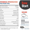 thumbnail image 7 of YAMATIC 7/8" Vertical Pressure Washer Pump, 3000 PSI @ 2.5 GPM, Replacement for GCV160, GCV190, Ryobi, Troy-Bilt, Homelite Power Washers, Rear Inlet/Outlet, 7 of 7
