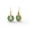 Yellow, variant on 3.62 Ctw Pear Emerald 925 Sterling Silver Rose Vermeil Floral Design Women Dangle Earrings