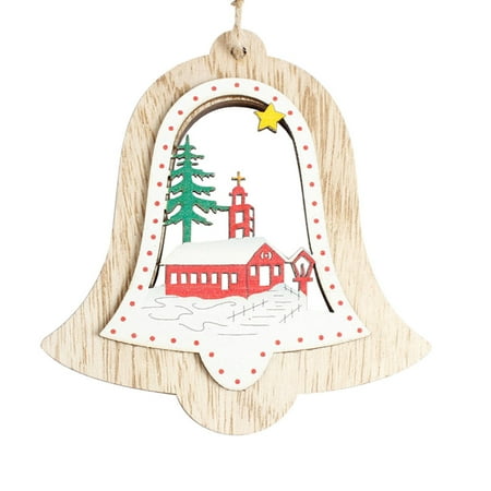 Wooden Christmas Decor - Hot Sale Exquisite Christmas Tree Decoration Wooden Ornament Hanging Pendant Christmas Gifts Xmas Home Festival Decor