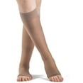 thumbnail image 3 of Sigvaris Well Being 120 Women's 15-20 Open Toe Knee High Compression Stockings Taupe B, 3 of 4