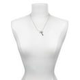 thumbnail image 3 of Delight Jewelry Silvertone Mini Star with Clear Crystal - Love and Lock Charm Necklace, 18"+1", 3 of 4