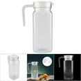 thumbnail image 4 of Small Plastic Pitcher With Lid Acrylic Juices Pitcher, Transparent Water Pitcher Juices Jugs Broken  Beverage Jugs, For Storing Water Milk Juices Tea Lemonade, With Lid And Handle, 4 of 8