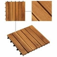 thumbnail image 3 of Pemberly Row 10 Pcs 11.8"X11.8" Vertical Pattern Acacia Decking Tiles in Brown, 3 of 9