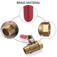 thumbnail image 4 of 8PCS 1/4 Inch Heavy Duty Brass Ball Valve Shut Switch Male and Female NPT Thread Pipe Fitting, 4 of 5