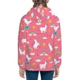thumbnail image 4 of Kll Unisex Kids Boys Girls Hooded Pocket Pullover Hoodies-Yoga Unicorn, 4 of 9