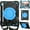 Black/Blue, variant on SaniMore for iPad 10th Generation 10.9" 2022 Case Built-in Pencil Holder, Multi-Functional Cover Support Shoulder & Handle Strap & Kickstand Military Shockproof Protective Shell, Black/Gray