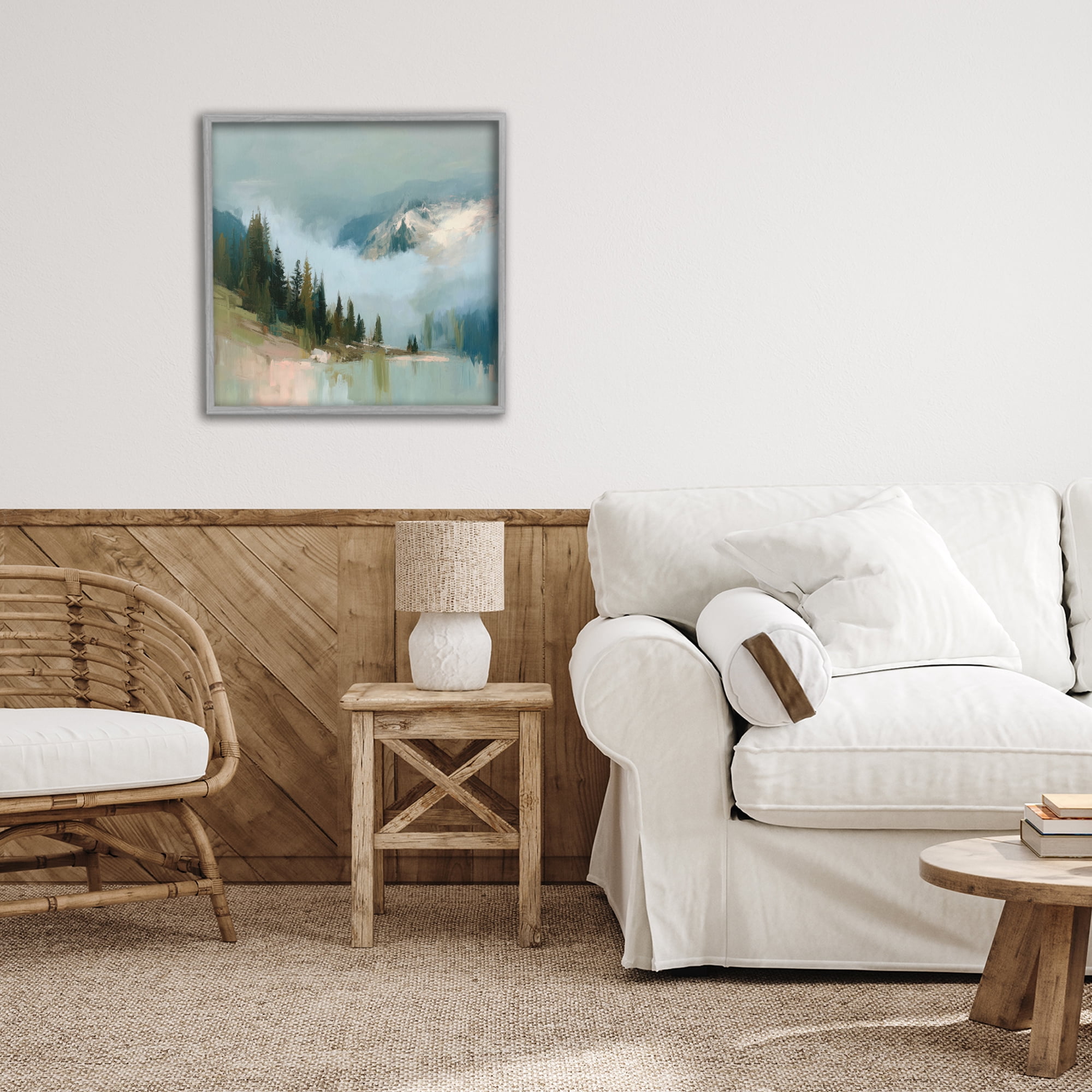 Stupell Industries Fog On The Mountains Gray Framed Giclee Art, design by Kim Curinga