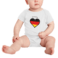 thumbnail image 2 of Germany Flag Heart Love Funny Baby Bodysuit Boy Girl Clothes, 2 of 5