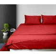 thumbnail image 4 of Cloud Fino 100% Cotton Sheet Set- 4 Piece Sheet Set- 600 Thread count- Flat Sheet, Fitted Sheet ups to 15" Deep pocket and 2 pillowcases- Super Soft Hotel Luxury Sheets Set(Blood Red,Queen), 4 of 6