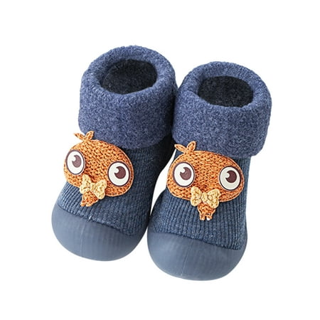 

Baby Sneakers Kids Toddler Boys Girls Solid Warm Knit Soft Sole Rubber Shoes Socks Slipper Stocking