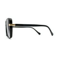 thumbnail image 3 of Womens 1990s Fashion Butterfly Chic Oversize Sunglasses Black Smoke, 3 of 4