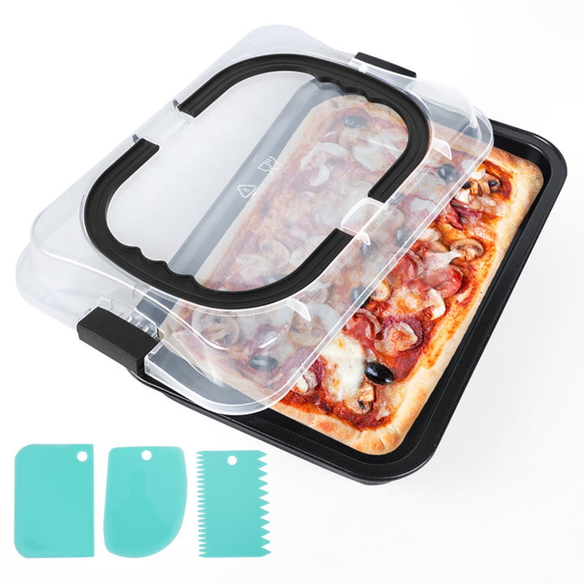 VINAUO 9x13 in Baking Pan with Lid and Handle, Non-Stick Cake Pan With Lid , Rectangle Brownie Pan Perfect for Transporting and Serving Cakes,Brownies,Lasagna