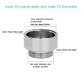 thumbnail image 1 of Faucet Adapter 22 Turn 16 18 20 22 24 26 28 30 32mm Internal and External Fine Tooth Faucet Conversion Thread Accessories, 1 of 5