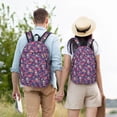 thumbnail image 6 of Lsque Skull colorful flower daisy Pattern Canvas Daypack, Durable Backpack, High-quality Versatile Backpack,Vintage Compact Backpack-Small, 6 of 6
