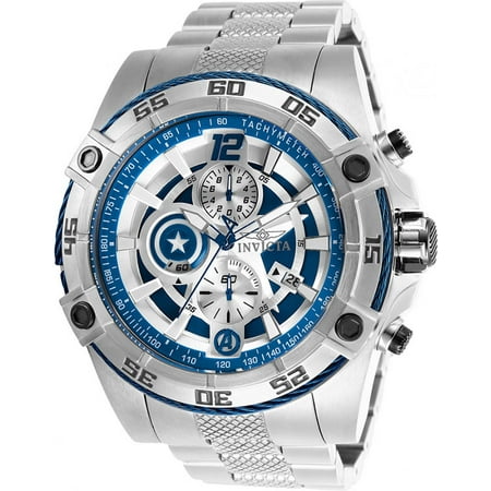 Twirl Steel Watch - Invicta Men's Marvel Quartz Chrono 100m Stainless Steel Watch 26793