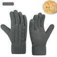 thumbnail image 2 of Moocorvic Men Winter Gloves, Winter Warm Knitted Gloves for Cycling, Running, Outdoor,Biking,Driving,Working(Dark Gray), 2 of 4
