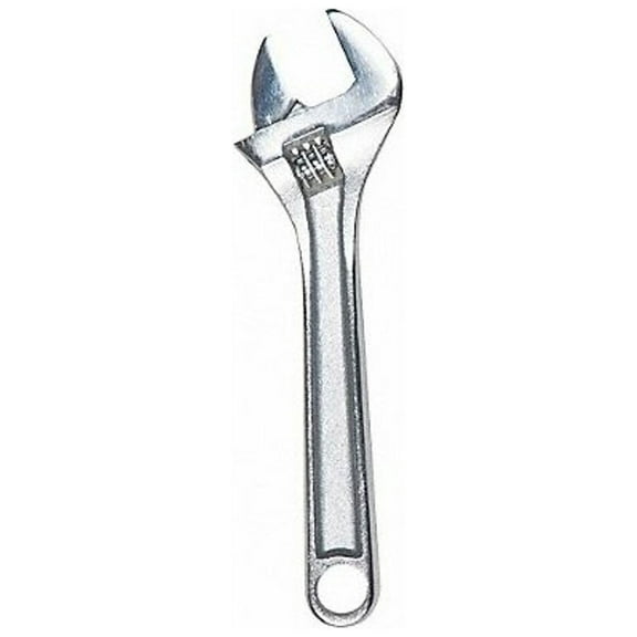 Westward Adj. Wrench,10",1-5/16" Cap.,Chrome 1NYA4