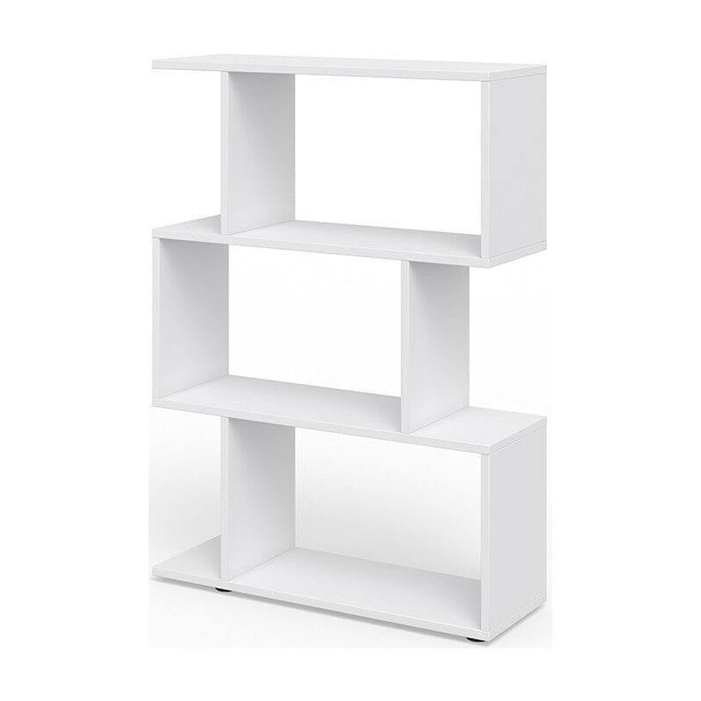 Three Layer Simple Household White Bookshelf