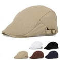 thumbnail image 2 of Zhuge Gorra plana de algodón para hombre, gorra de caza estilo Ivy Gatsby Newsboy, boina para hombre (amarillo claro), 2 of 4