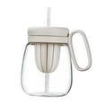 thumbnail image 2 of Abbracc Tasse à Bubble Tea pour Smoothies Gobelet en Verre avec Infuseur à Thé Café Glacé Réutilisable 850 ml Blanc, 2 of 9
