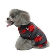 thumbnail image 6 of Baywell Dog Pajamas Ladybug Pattern, Dog Winter Clothes for Small Dogs, Athleisure Pet Jumpsuit, Dark Gray, 16.5-19.8lbs, 6 of 7
