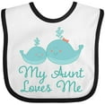 thumbnail image 3 of Inktastic My Aunt Loves Me Whale Boys or Girls Baby Bib, 3 of 4