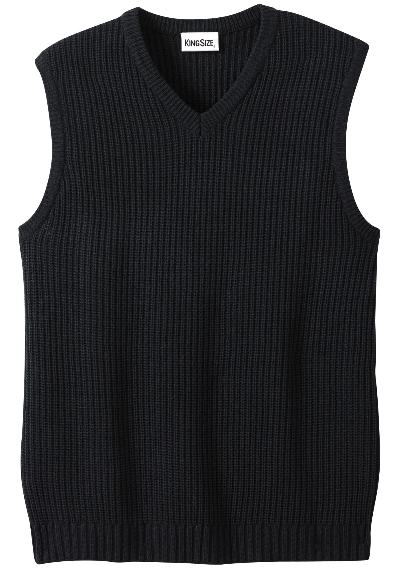 Kingsize Kingsize Men's Big & Tall Shaker Knit VNeck Sweater Vest