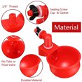 thumbnail image 2 of 6 Uds Taza De Agua Autom谩tica Para Pollos Con Broca Diy Bebedero Para Pollos Granja Bebedero Para Aves De Corral Para Pollos Y P谩jaros Suministros Para Mascotas, 2 of 7