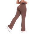 thumbnail image 5 of Deago Deago Women's Bootcut Yoga Pants Bootleg Crossover High Waisted Tummy Control Flare Workout Pants Leggings (Brown, L), 5 of 9