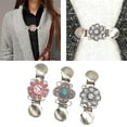 thumbnail image 3 of 3 Unids Elegante Suéter Mantón Clips Adornos Rhinestone Broche Aleación Cardigan Broche para Mujeres Ropa Niñas Camisas Decoración Regalo de Navidad Baoblaze clip de suéter, 3 of 7