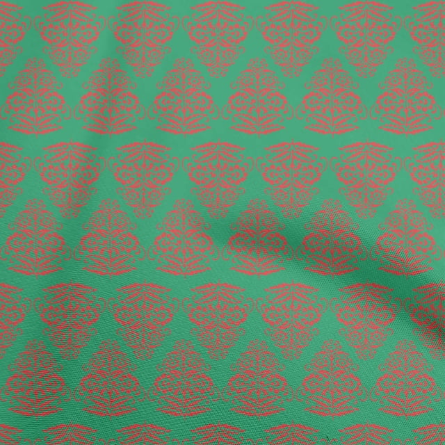 oneOone Rayon Sea Green Fabric Block Sewing Craft Projects Fabric Prints By Yard 56 Inch Wide-MM