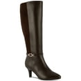 thumbnail image 2 of Karen Scott Women's Freylyn Buckled Dress Boots, Chocolate Micro Smooth, 8.5, 2 of 3