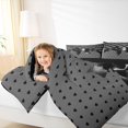 thumbnail image 3 of Manfei Black Geometric Dot Twin Comforter Sets,Ribbon Bowknot Bedding Set,Black Reversible,2-Piece,1 Comforter and 1 Pillowcase, 3 of 7