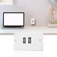 thumbnail image 2 of Haofy Dual USB 2.0 Keystone Wall Plate Panel Wall Mount USB Power Charger Outle With Socket And Face Plate Cove White, 2 of 8
