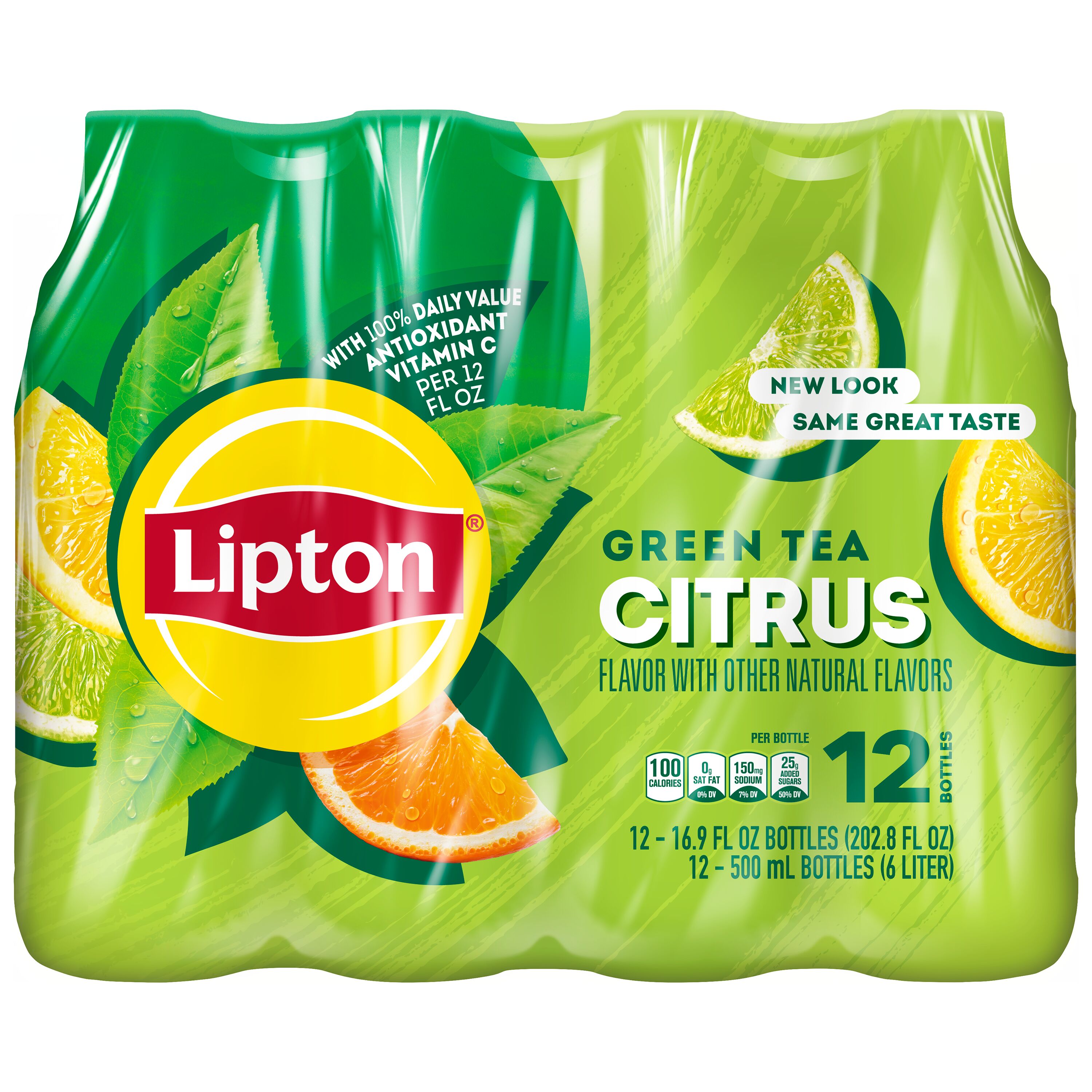 Lipton Iced Green Tea, Citrus Bottled Tea Drink, 16.9 oz, 12 Bottles - image 3 of 7