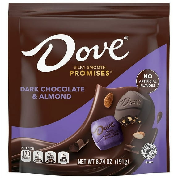 Dove Promises Candy Dark Chocolate Almond, 6.74 oz Pack of 2