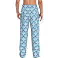 thumbnail image 7 of Salouo Blue Fish Scale Texture Print Pajama Pants for Men, Lounge Pants Elastic Waistband Casual Men's sleepwear Loungewear Sleep Pajama Pant -Medium, 7 of 7