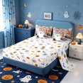 thumbnail image 3 of Manfei Repeating Bat Pattern 7-Piece Twin Bedding,Halloween Skull Print Bedding Comforter Set,Halloween Reversible, 3 of 7