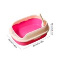thumbnail image 3 of HOARBOEG Semi-Enclosed Cat Litter Box with Top Entry Lid and High Sides, Odor Control Covered Kitty Litter Pan with Scoop Filter for Anti Scatter, Indoor Cat Toilet Hot Pink, 3 of 6