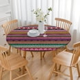 thumbnail image 3 of Elastic Edge Round Table Cover in Floral Boho Print, 44 Inch Fits 38-42 Inch Tables Durable, 3 of 7