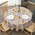 thumbnail image 3 of Pioneer Flower Round Tablecloth 60" X 60",Wrinkle Wipeable Table Cloth for Kitchen Dining Room Picnic Patio Party, 3 of 6