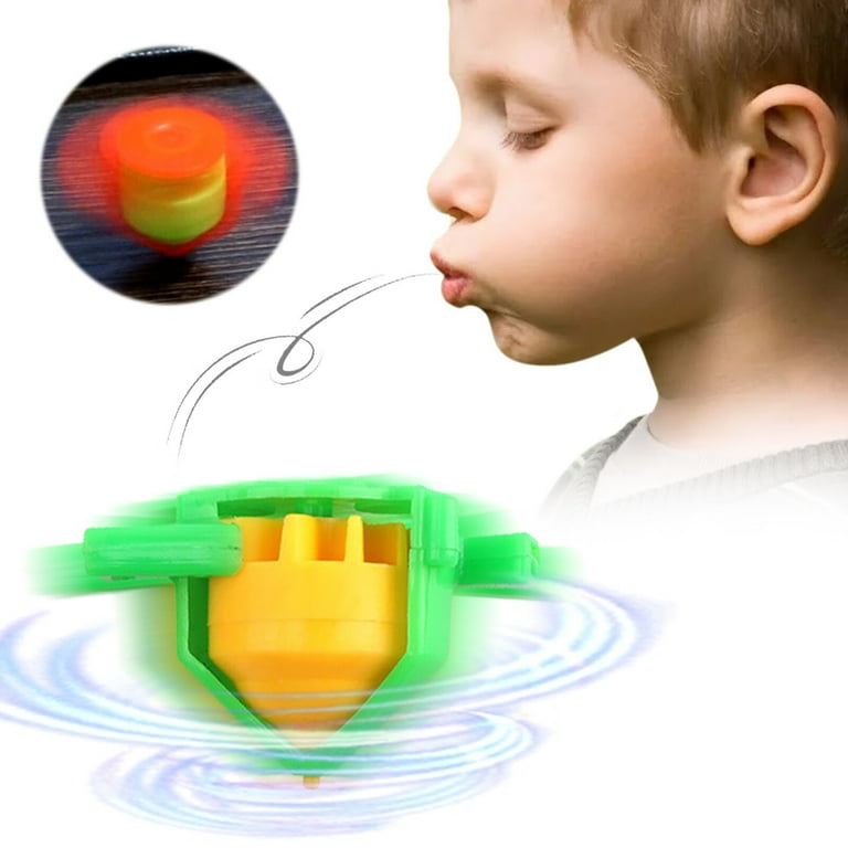 Sehao Spinning Top Novelty Whistle Toys Blowing Rotation Stress